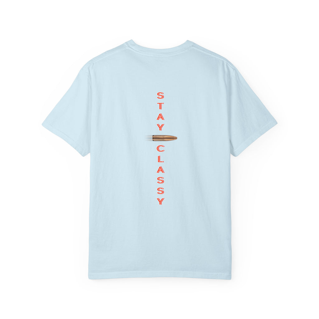 Skull Headdress T-Shirt — "Stay Classy" Graphic Tee
