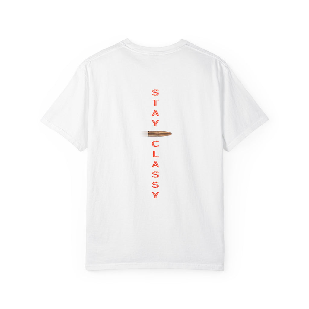 Skull Headdress T-Shirt — "Stay Classy" Graphic Tee