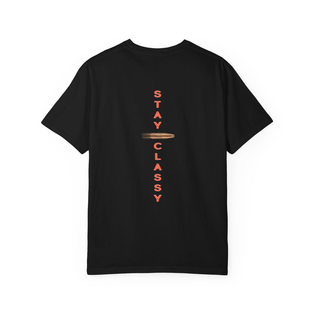 Skull Headdress T-Shirt — "Stay Classy" Graphic Tee