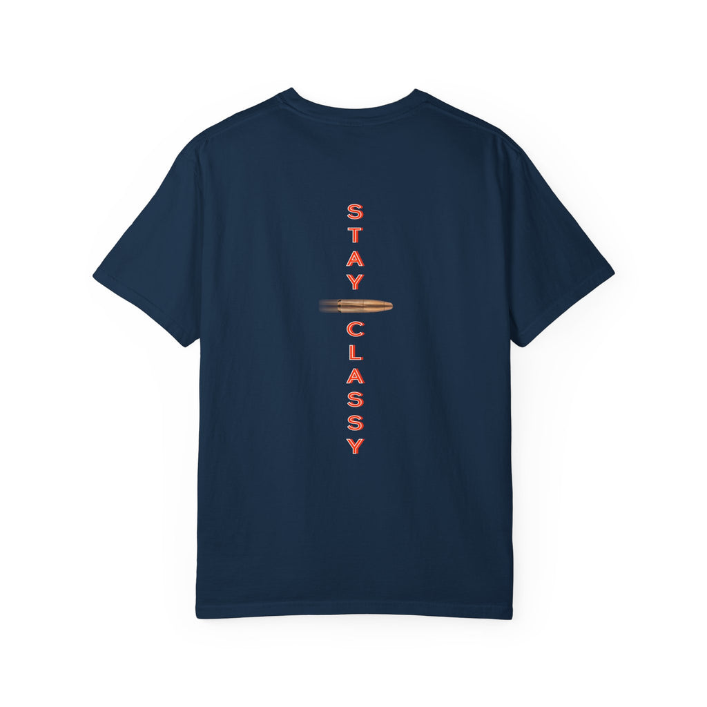 Skull Headdress T-Shirt — "Stay Classy" Graphic Tee