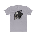 Skull Headdress Graphic Tee — 'Watch Your 6' Military-Inspired Crew Shirt