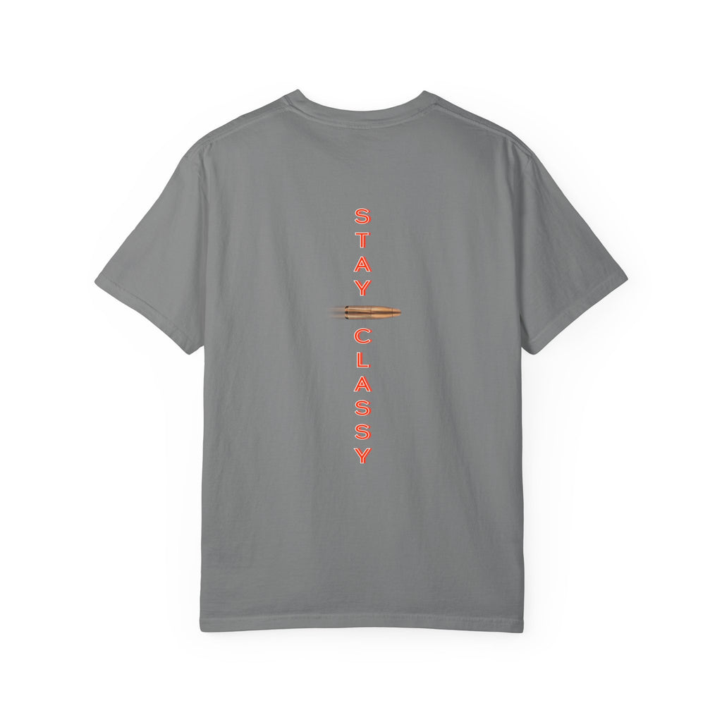 Skull Headdress T-Shirt — "Stay Classy" Graphic Tee