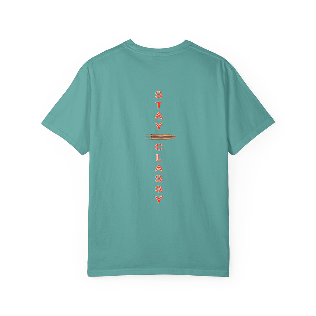 Skull Headdress T-Shirt — "Stay Classy" Graphic Tee